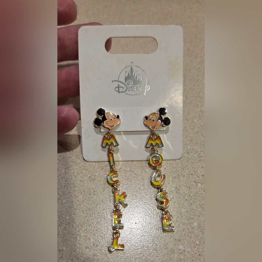 Disney Mickey Mouse Gold and Black Earrings
